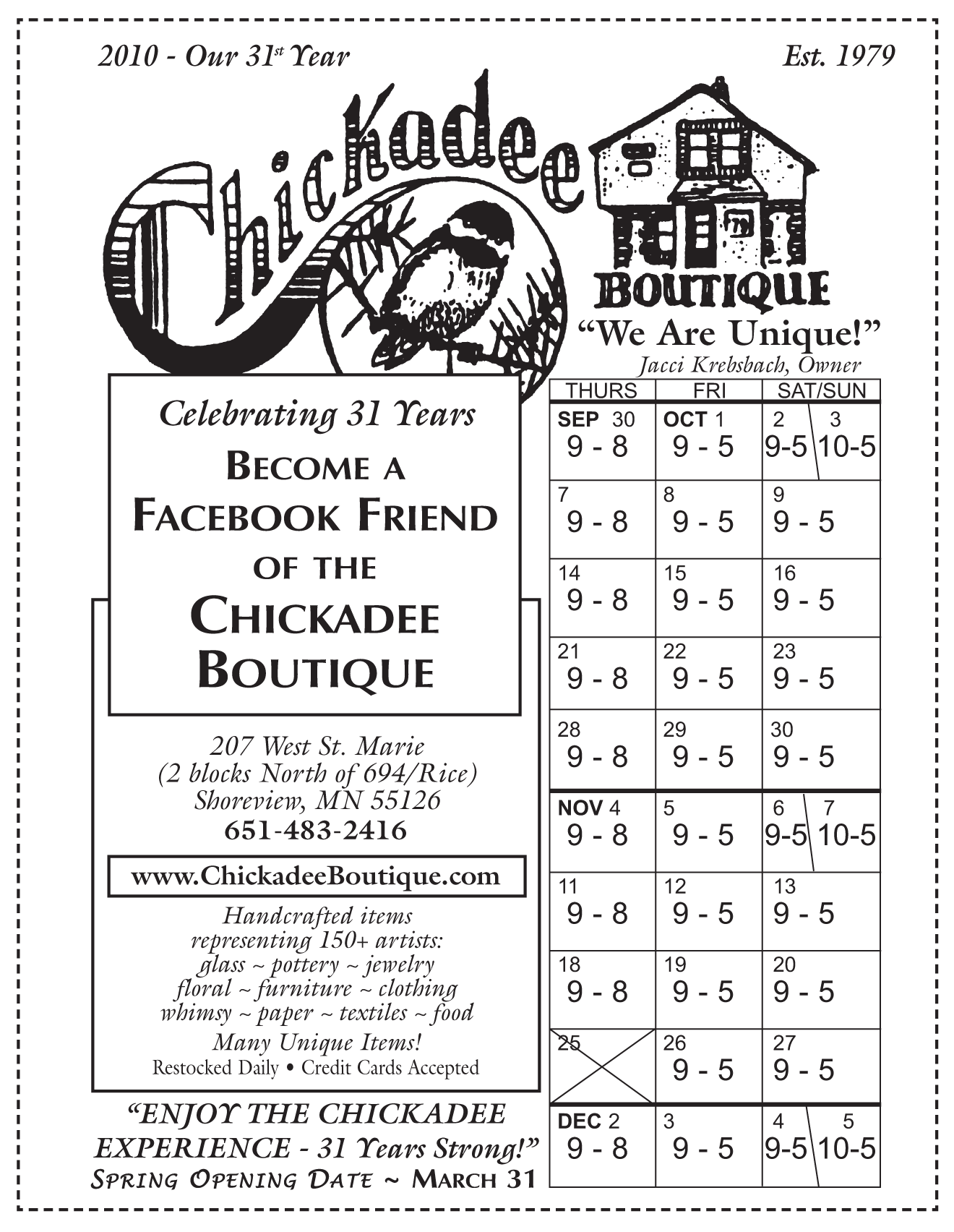 Fall flyer 2009
